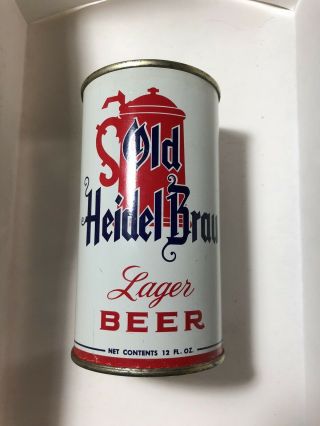 Old Heidel Brau Beer 12oz Flat Top Can Maier Brewing La,  Ca Usbc 107 - 9