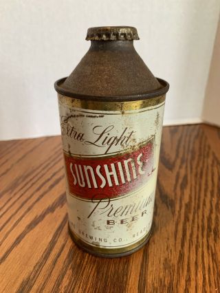 Vintage Sunshine Premium Beer Can Cone Top Reading,  Pa Sunshine Bre.  Co.