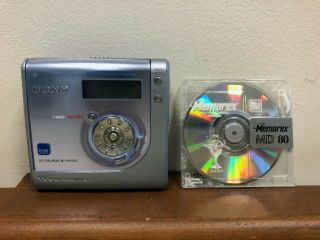 Vintage Sony Minidisc Walkman & Recorder Mz - Nhf800