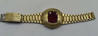 Vintage Pulsar P2 14k Gold Filled Red Led Watch