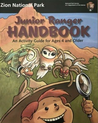 Zion Np - Utah Junior Ranger Book Booklet National Park Service Nps