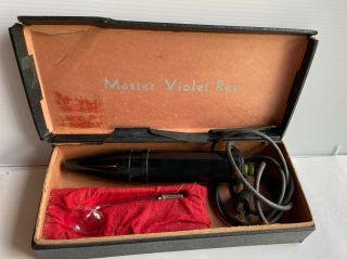 Master Violet Ray Medical Quack Device Helps Sore Muscles & Hair Growth