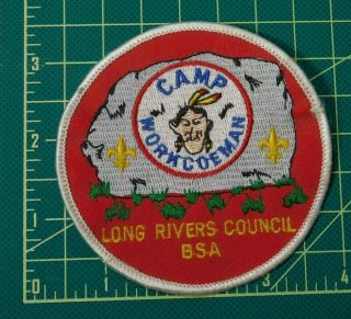 Vtg Bsa Boy Scouts Patch Camp Workcoeman Long Rivers Council Connecticut
