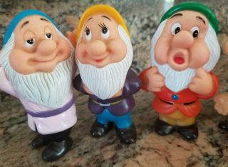 Vintage Disney ' s Snow White And The Seven Dwarfs PVC Figures 3
