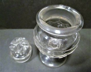 MINIATURE APOTHECARY FOOTED JAR,  MOLDED PATTERN,  LATE 19TH C, 3
