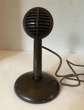 Vintage Astatic Bullet Microphone With Stand & Cord,  Marked C - 2644