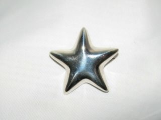 Vintage Signed Tiffany & Co.  Sterling Silver Star Pin Or Brooch Mexico 925