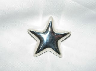 Vintage Signed Tiffany & Co.  Sterling Silver STAR Pin or Brooch Mexico 925 2