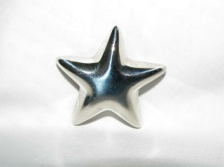 Vintage Signed Tiffany & Co.  Sterling Silver STAR Pin or Brooch Mexico 925 3