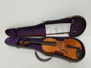 Joseph Guarnerius Vintage 3/4 Violin W/ Bow & Case