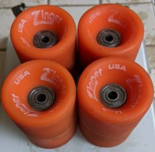 Vintage 80 ' s Roller Skate Wheels (8) Zinger USA Indoor Speed 3