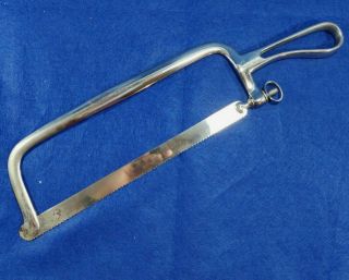 Antique Medical Instrument Amputation Bone Saw MARIAUD A PARIS H.  M.  81 Surgical 2