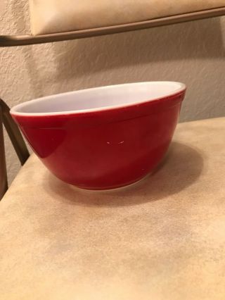 2 Vintage Pyrex Red Primary Color Mixing Bowl 1 - 1/2 Quarts 402 2