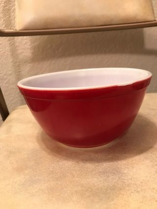 2 Vintage Pyrex Red Primary Color Mixing Bowl 1 - 1/2 Quarts 402 3