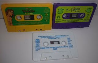 Disney Tarzan & Flubber Read - Along Cassette Tapes & Sesame Street Cassette Tape