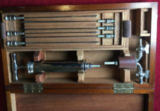 Antique Medical Surgical Kit Instruments Vintage Surgeon Tools W Case 9