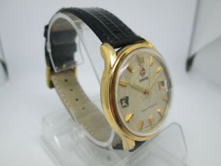 VINTAGE RADO GREEN HORSE DATE GOLDPLATED AUTOMATIC MENS WATCH 3