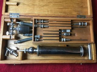 Antique Medical Surgical Kit Instruments Vintage Medical Tools W Case 4
