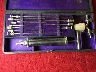 Antique Medical Surgical Kit Instruments Vintage Medical Tools W Case 3