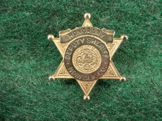 Rare / Obsolete / Deputy Sheriff Badge - Norfolk County,  Ma - Local Estate 4.