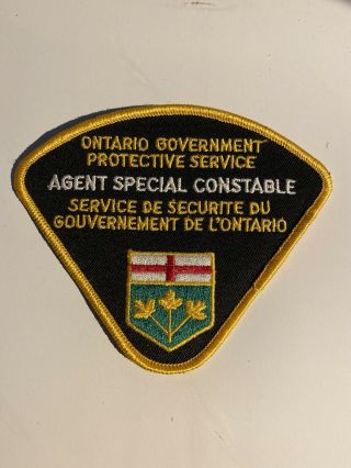 Ontario Government Protective Service Canada Crest Agent Special Constable