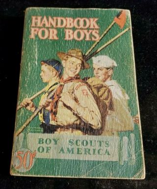 41.  Boy Scout 1942 Handbook Norman Rockwell Cover With Color Plates