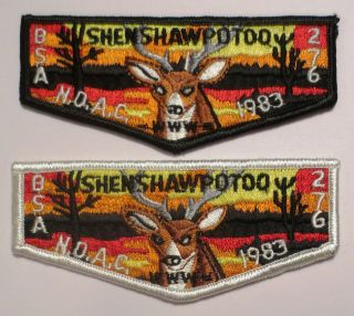 Oa Lodge 276 Shenshawpotoo - Set Of Two Flaps,  S9 And S10 - 1983 Noac -
