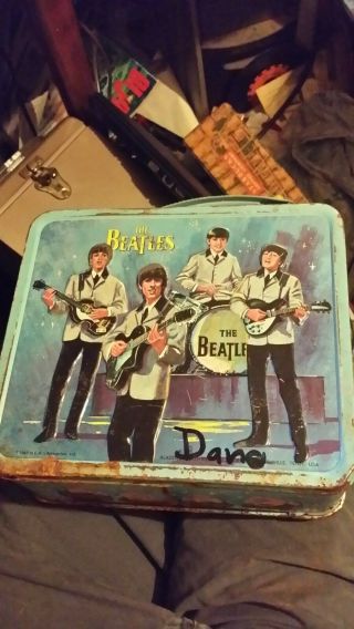 Vintage 1965 The Beatles Metal Lunchbox Aladdin Industries No Thermos