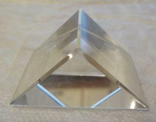 Antique Triangular Scientific Optical Glass Prism 35 X 26 X 17mm 6