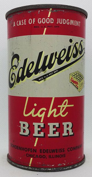 Edelweiss Light Flat Top Beer Can - " A Case Of Good Judgement "