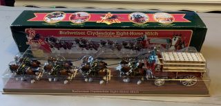 Ertl Budweiser Clydesdale Eight - Horse Hitch Wagon Mechanical Bank B576