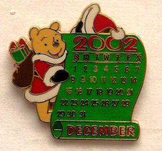 Disney Pin Ds 12 Months Of Magic Calendar Series December Winnie The Pooh
