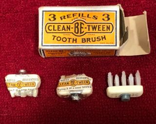 Rare Refills Toothbrush - Be - Tween Co.  Copyright Dated 1927 Vintage 2