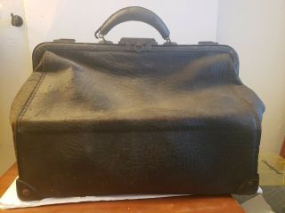Distressed Antique Leather Doctors Medical Travel Bag