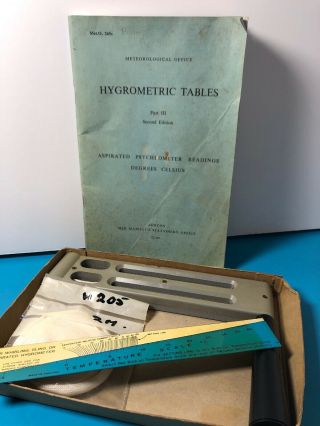 Vintage Brannan Thermometers Uk Sling Or Whirling Aspirated Hygrometer In " Gwo "