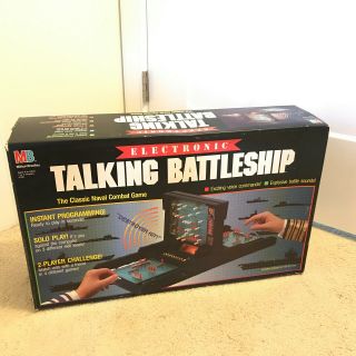 Vintage Electronic Talking Battleship Game 1989 Milton Bradley Complete