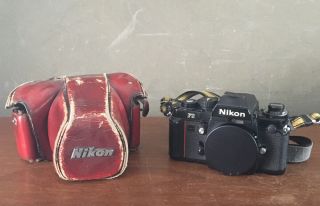 Vintage Nikon F3 Slr Film Camera Body Only & Nikon Leather Case Repair