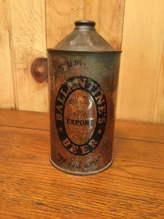 Rare Ballantines Beer Cone - Top Bottle.  Rare Full Quart Survivor