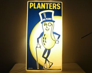 Vintage Light Up Planters Peanuts Advertising Sign Store Display