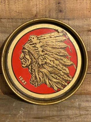Iroquois Indian Head Beer Metal Tray Buffalo Ny Vintage