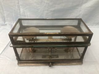 Antique Glass Pharmacy Drug Store Scale - The Torsion Balance Co.  Ny Style 285