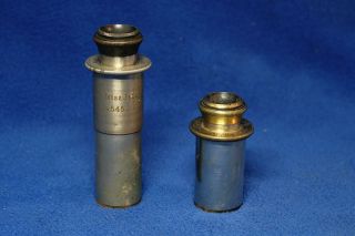 Zeiss Microscope Projection Eyepieces 2 And 4 Antique
