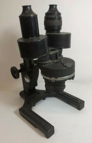 Antique Spencer Buffalo Usa Microscope (b17)