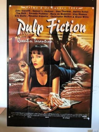 Pulp Fiction Original/vintage Movie Poster French (1994) - 47 " X 63 " Large Ex