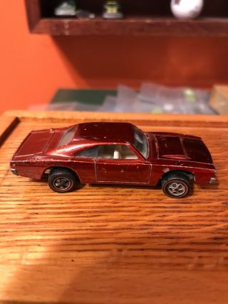 Vintage Hot Wheels 1969 Custom Dodge Charger Redline (red)