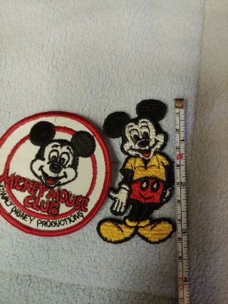 Mickey Mouse Disney Vintage spoon and Donald Duck knife,  2 patches,  luggage tag 3
