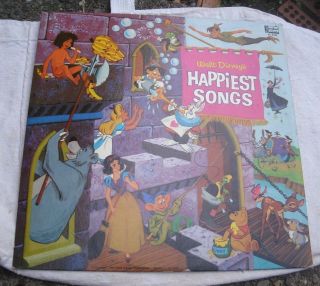Walt Disney Happiest Songs Record 1967 Gulf Premium Disneyland Records 12 Songs