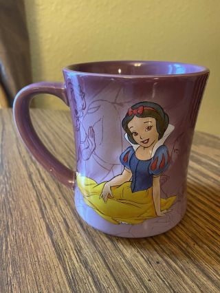 Disney Store Snow White Purple Coffee Mug Cup 3d