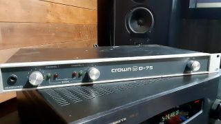 Vintage Crown D - 75 Two Channel Professional Stereo Audio Power Amplifier