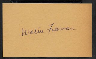 Dr.  Walter Freeman Transorbital Lobotomy Autograph Reprint On 1950s 3x5 Card